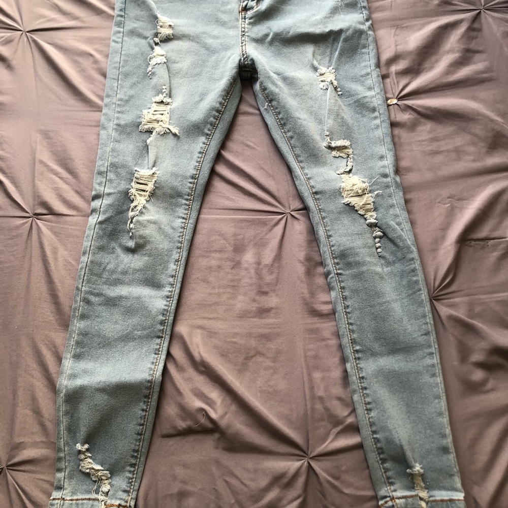 high waisted jeans
